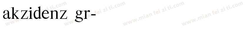 akzidenz gr字体转换